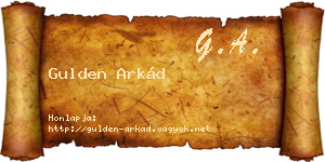 Gulden Arkád névjegykártya
